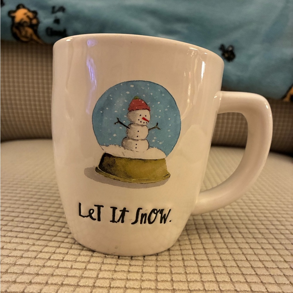 Rae Dunn Snowman LET IT SNOW Ceramic Mug